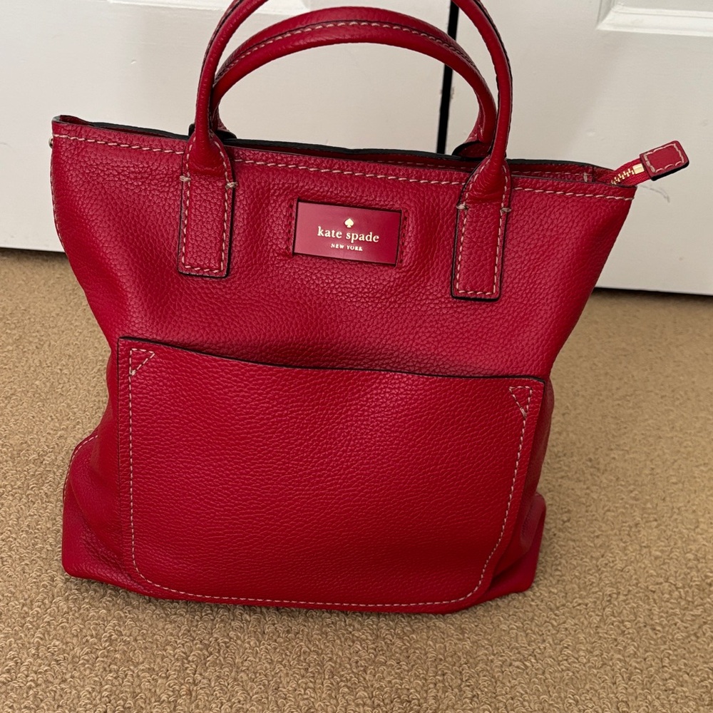Kate Spade Red Leather Tote Bag and Backpack